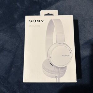Sony ZX Series Wired On-Ear Headphones, White MDR-ZX110  Airplane Headphones NIB